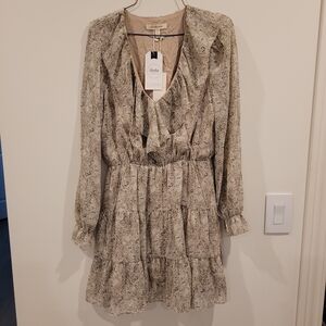 NWT Grade & Gather Poppy  Dress Boho Prairie Ruffle Short Size M